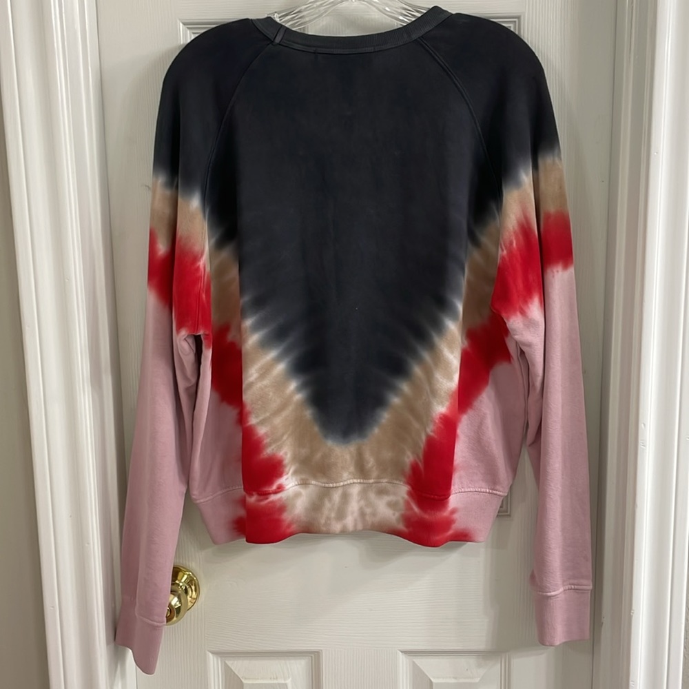 Daydreamer Flying V Varsity Tie Dye Crew Sweatshirt Size Small - Picture 2 of 4